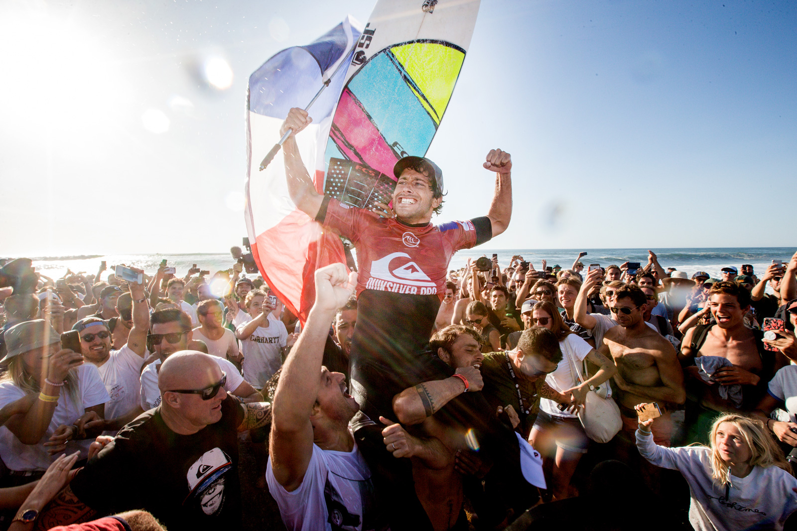 Jeremy Flores Chaired Up Beach Close Up Quiksilver Pro France